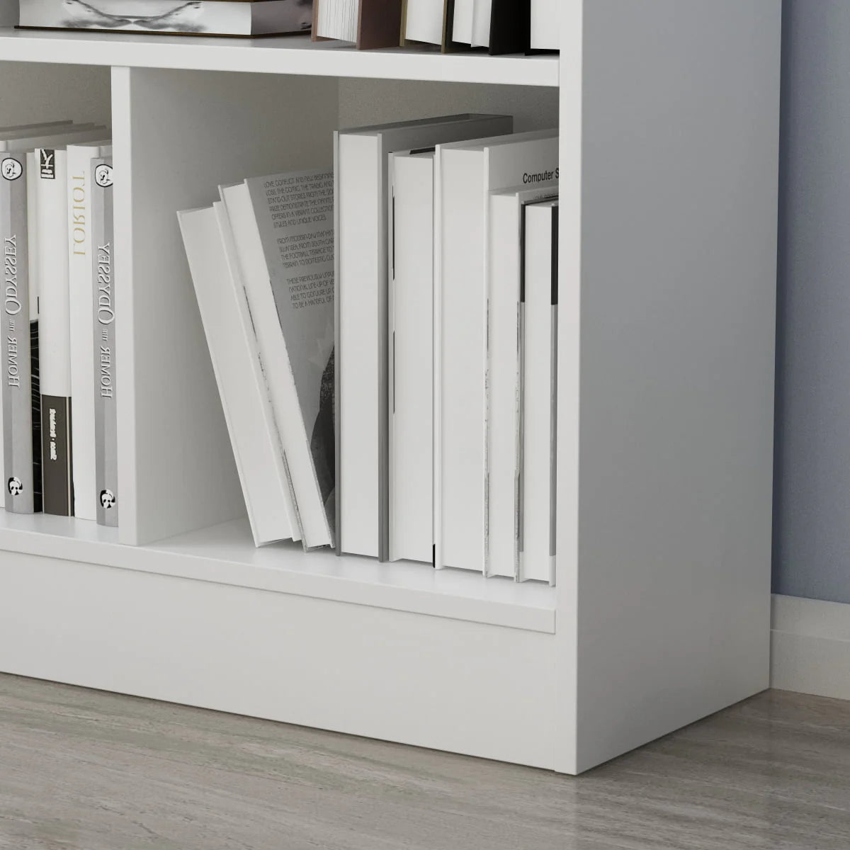 FUFU& GAGA 10-Cube Storage Shelf, Multipurpose Cubby Shelving Unit Display Storage Bookcase Bookshelf, Storage Cubes Organizer Cabinet for Home Office Living Room Bedroom, White(L 47.2in)