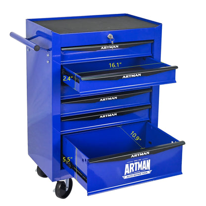 ARTMAN 20" 6-Drawer Tool Chest Cabinet with Ball Bearing Drawer Slides, Steel Tool Storage Box Organizer for Garage Workshop Repair Shop