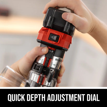 SKIL RT1430B-10 PWR CORE Brushless 20V Compact Router Kit, 3 Piece Bit Set Included with 4.0Ah Battery and Charger