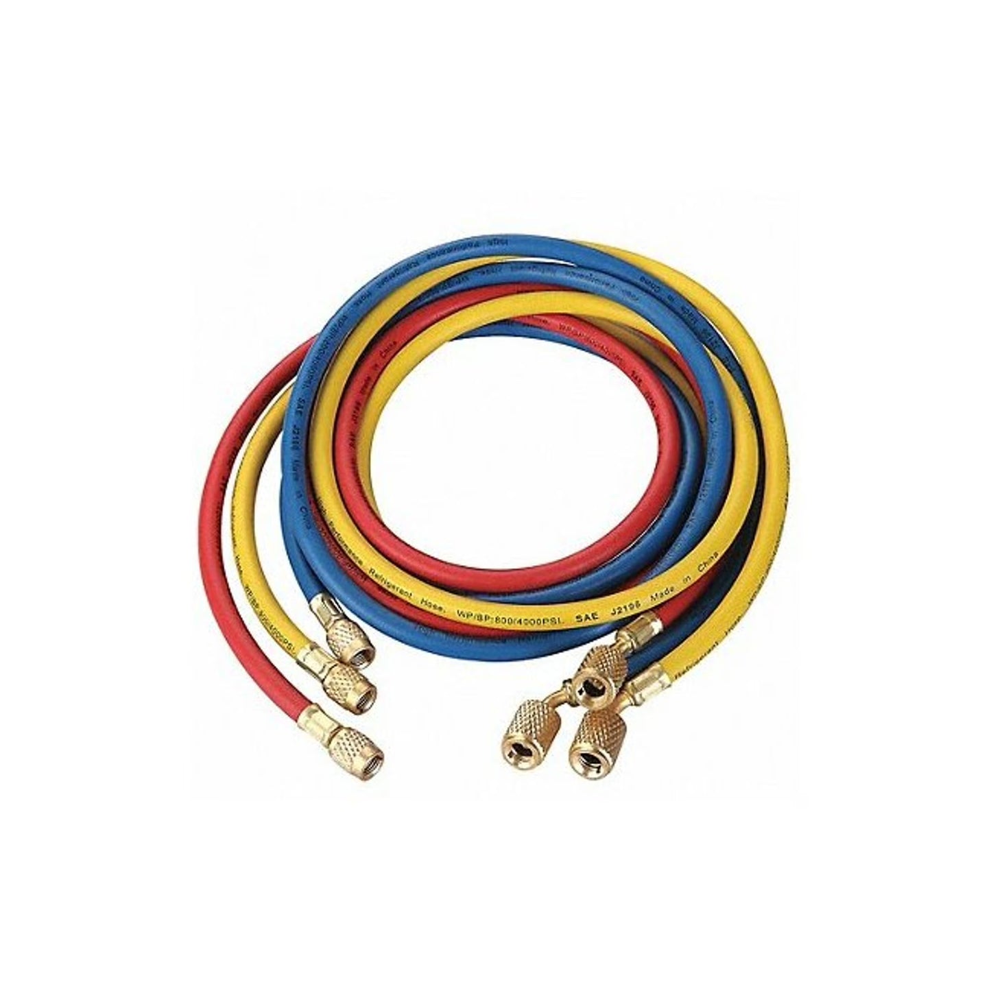 Dayton Hose Set,6 ft L,Blue/Red/Yellow,800 psi 4PDG4