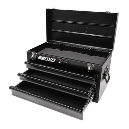 Completed Boxo USA Hand Carry 3-Drawer Heavy Duty Toolbox (White)