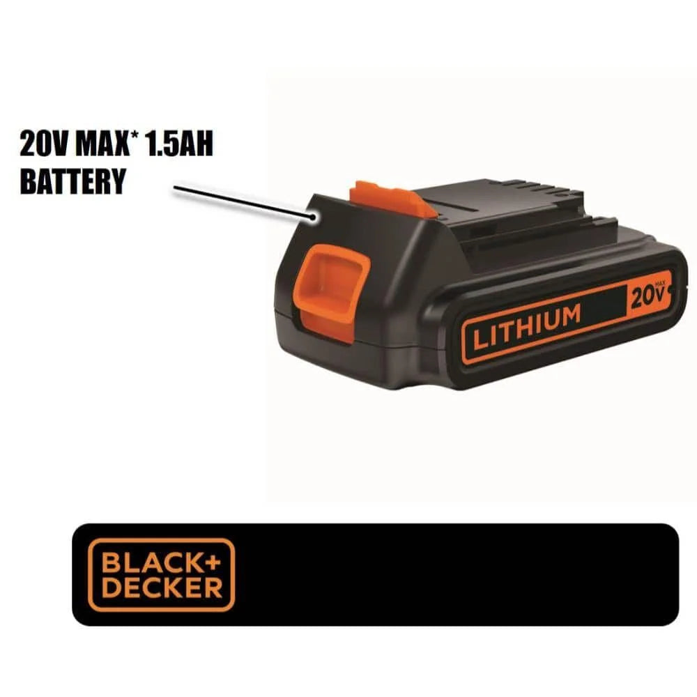 BLACK+DECKER 20V Cordless Reciprocating Saw, 1.5Ah, Battery and Charger Included