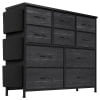 Kidlove Non-woven Fabric Drawer Cabinet with 10 Drawers, Fabric Storage Cabinet Dresser Organizer, for Bedroom Hallway Entryway Closets