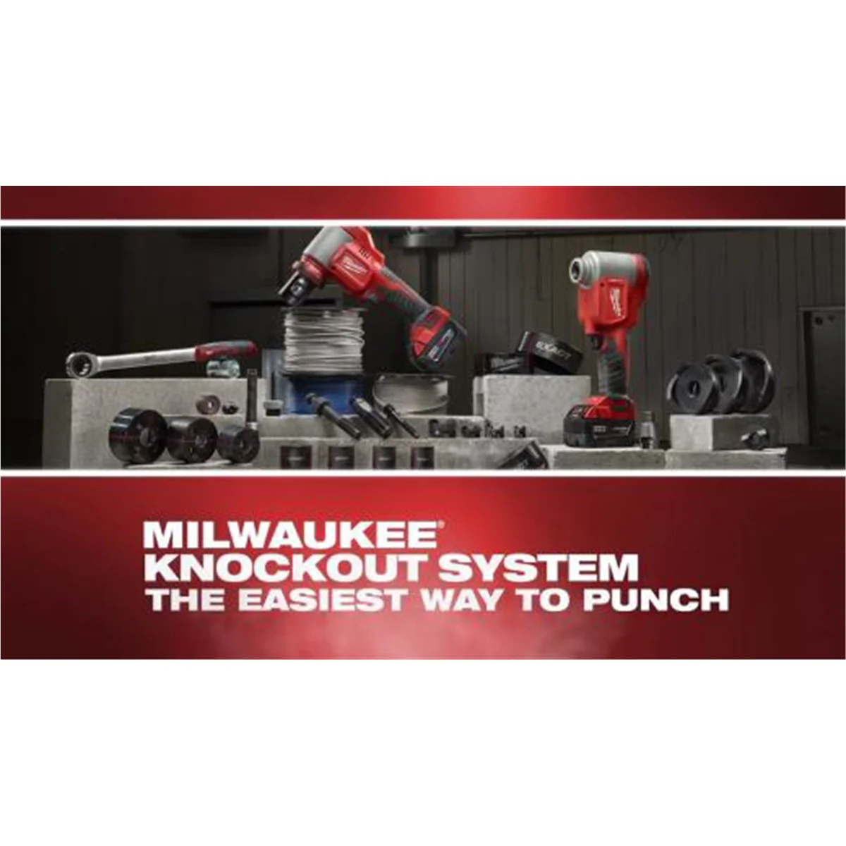 Milwaukee Tool M18 FORCE LOGIC 10T Knockout Tool 1/2" - 4" Kit