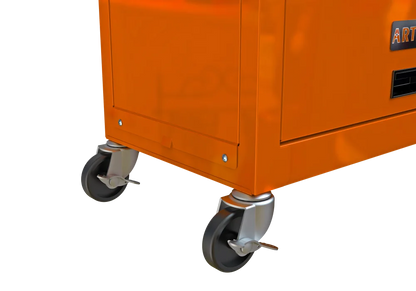 8-Drawer Rolling Tool Chest with Wheels, Removable Tool Box with Locking System, Tool Box Organizer with Hooks, Large Capacity Garage Storage Cabinet for Warehouse, Garage, Repair Shop, Orange