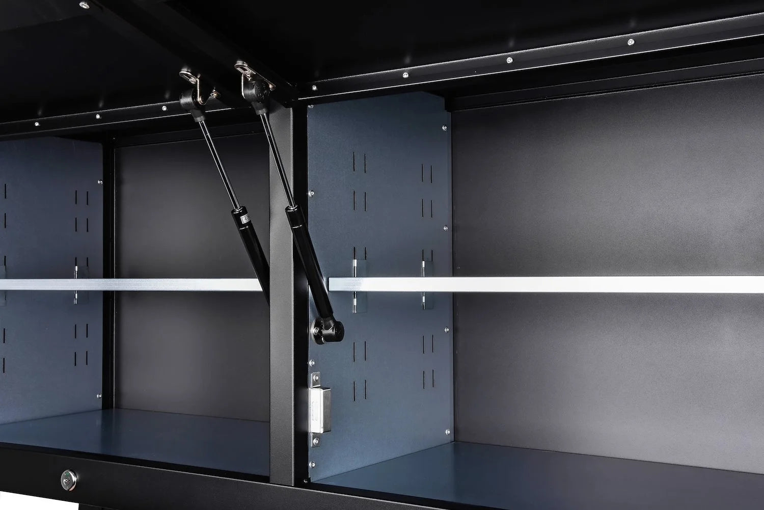 JEGS 81453 72 in. Rolling Tool Cabinet Black Powder-Coated Steel Includes: (15)