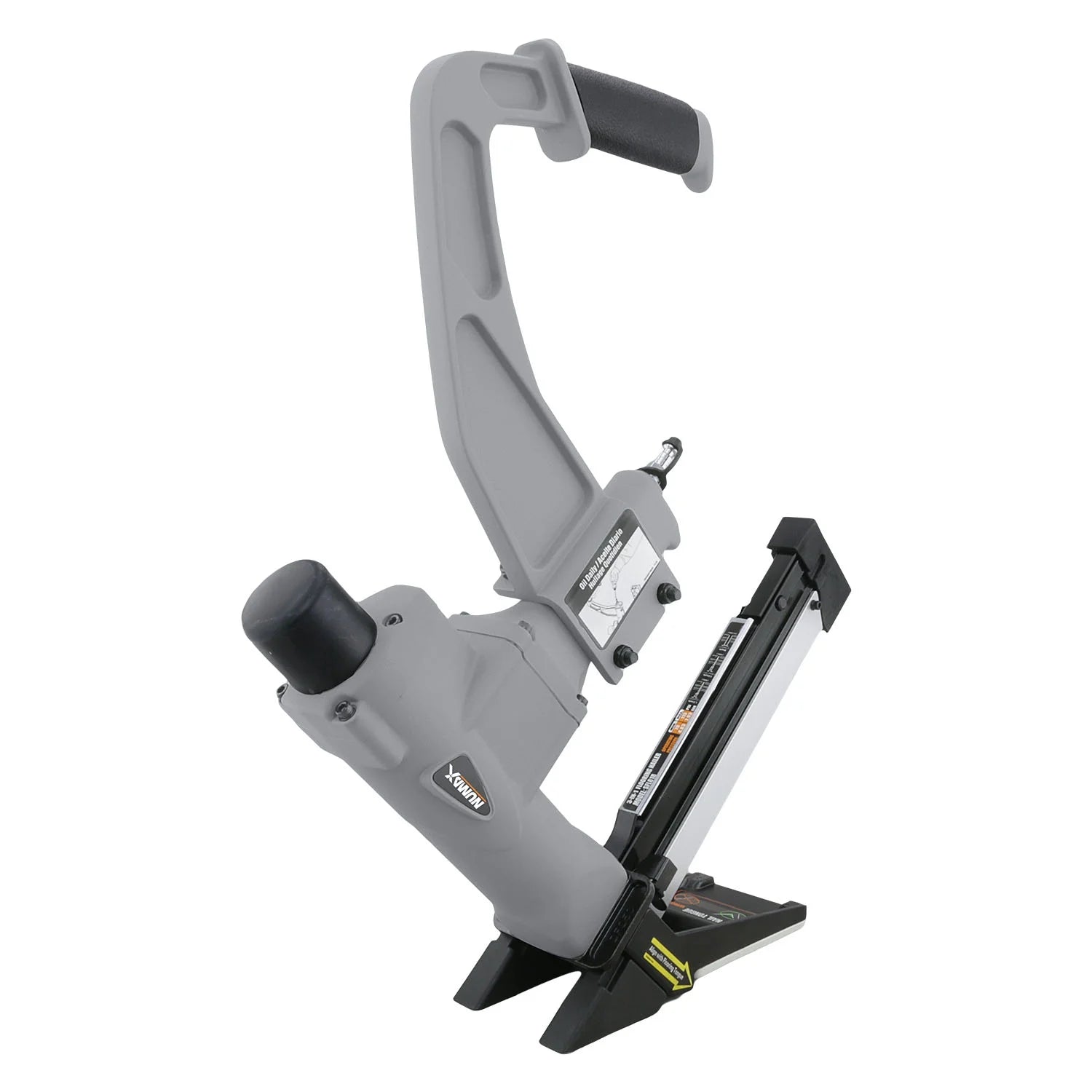 NuMax SFL618 Pneumatic 3-in-1 15.5-Gauge and 16-Gauge 2" Flooring Nailer/Stapler with Flooring Mallet and Interchangeable Base Plates