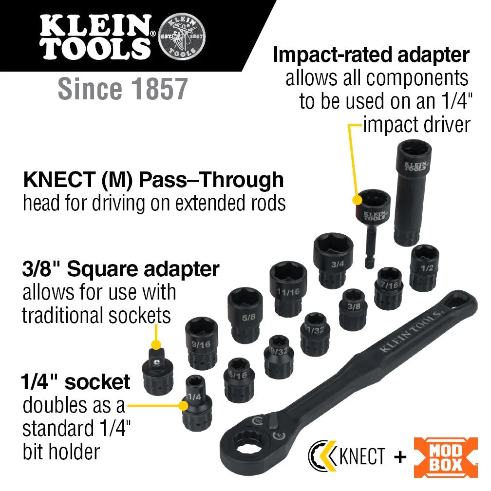 Klein Tools Impact Wrench 15 Piece Set