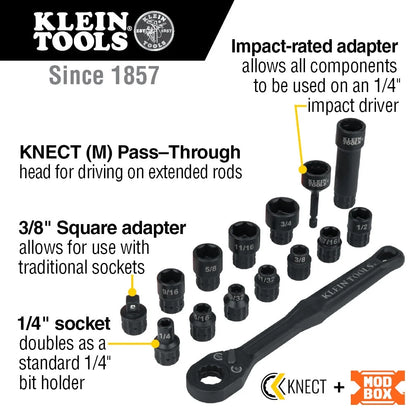 Klein Tools Impact Wrench 15 Piece Set