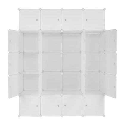 20 Cube Wardrobe Closet Portable Cube Storage with Doors & Hanging Baby Wardrobe Children Cabinet Plastic