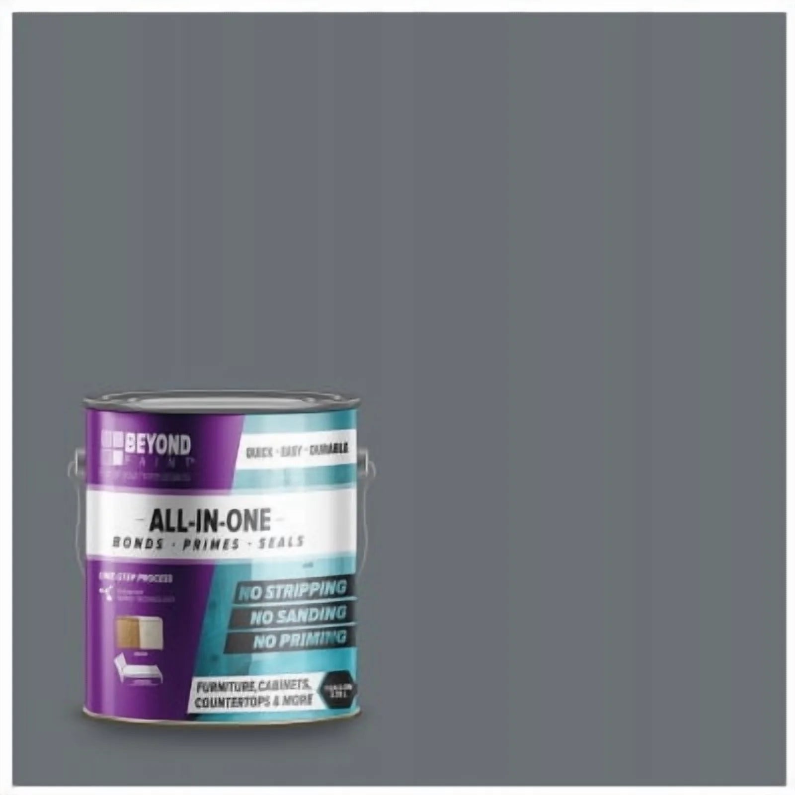 Beyond Paint BP20 All-In-One Paint Matte Pewter Water-Based Exterior and Interior 46 g/L 1 gal Pewter