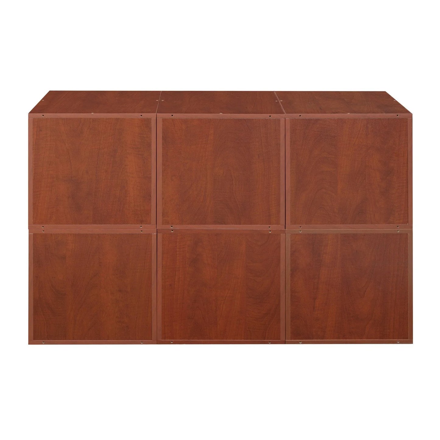 Niche PC6PKWH3TOTETL Cubo Storage Set with 6 Cubes & 3 Canvas Bins, White Wood Grain & Teal