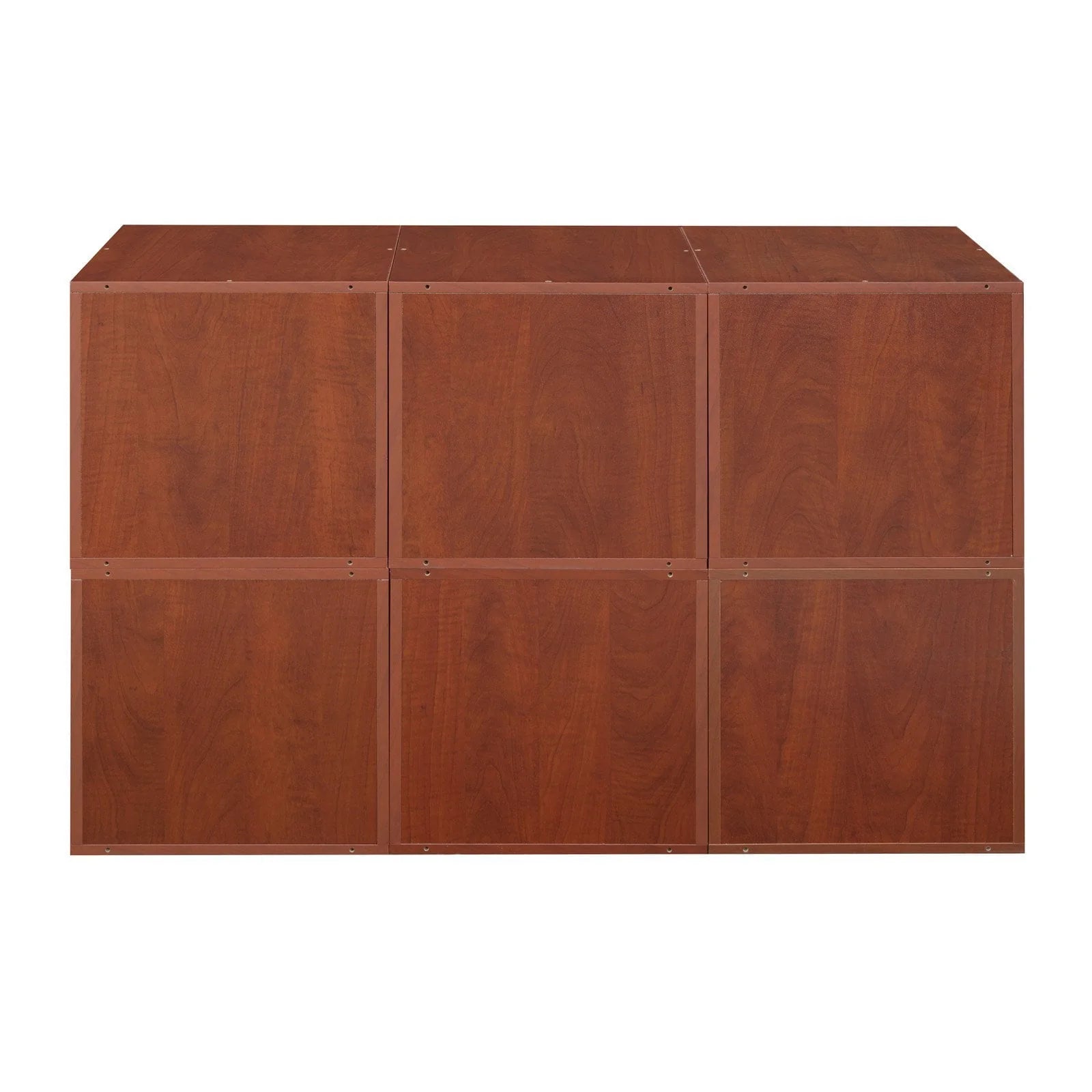 Niche PC6PKWH3TOTETL Cubo Storage Set with 6 Cubes & 3 Canvas Bins, White Wood Grain & Teal