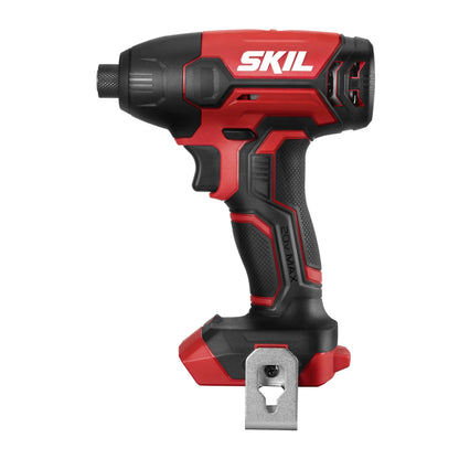 SKIL CB739601 PWR CORE 20V 4 Tool Combo Kit, Drill Driver, Impact, Drive, Recip Saw, and Spot Light, with two 2.0Ah Batteries and Charger