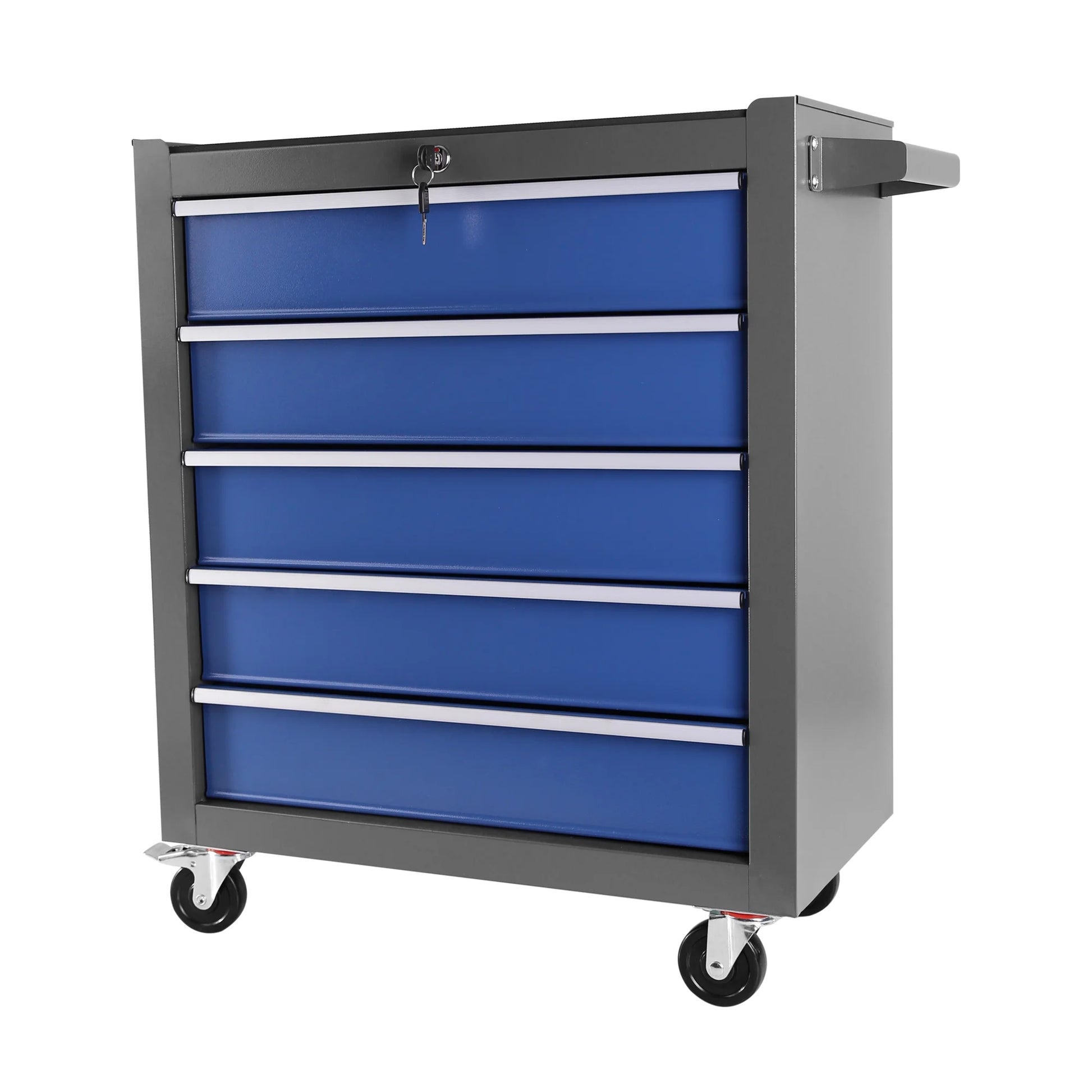 5-Drawers Rolling Tool Chest,Tool Chest with Link Buckle And Can Be Combined To Large Cabinet Set,Tool Cabinet On Wheels with Keyed Locking System And Drawer Liners,for Warehouse,Garage