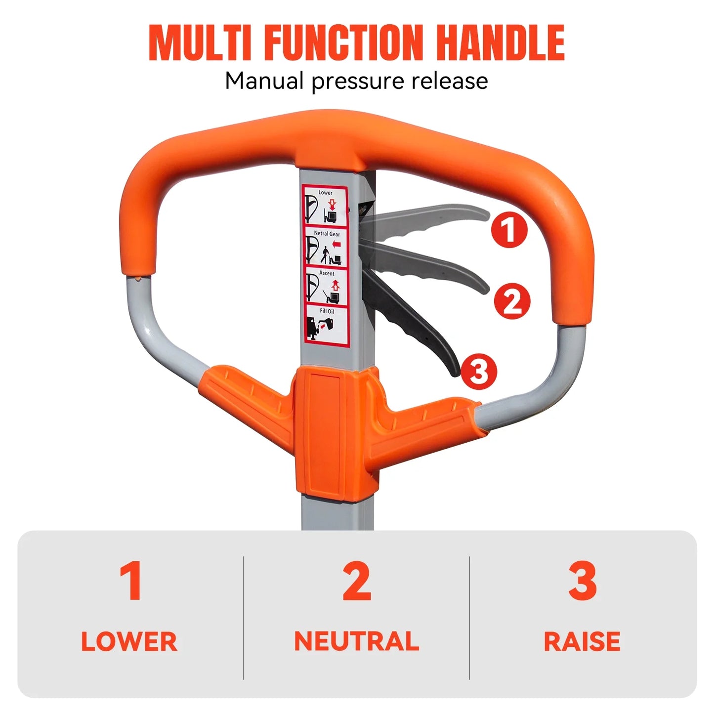HPDMC Pallet Jack Truck 2,200 LBS Capacity 48'' L x 8'' W Single Fork Manual Pallet Jack Truck
