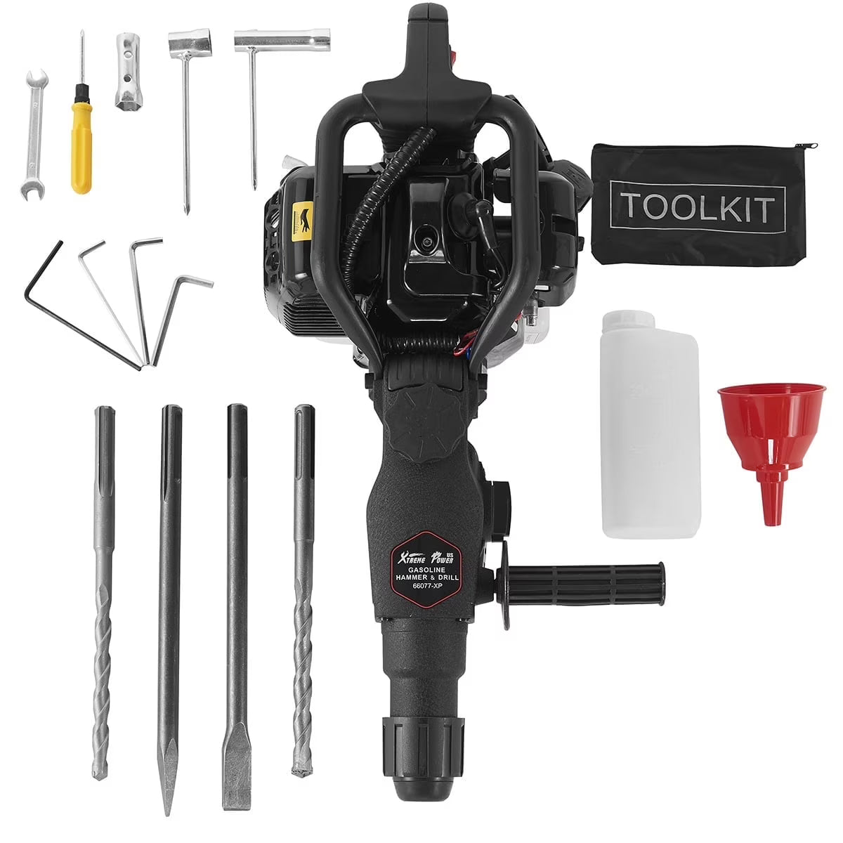 XtremepowerUS 2-in-1 Gas Jack Hammer & Drill 66077-XP - 32.7cc EPA CARB, SDS Max, Kit