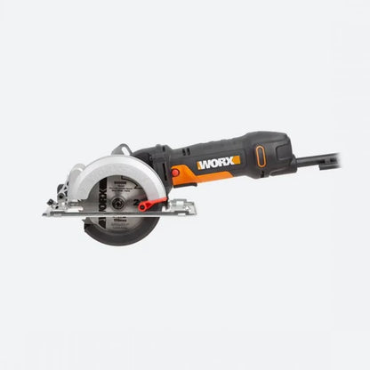 WORX WX439L 4.5 Inch and 4.5 Amp One Hand Compact Circular Saw, Black and Orange