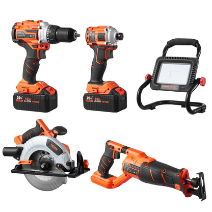 RYOBI ONE+ 20V Cordless Brushless Power Tool Combo Kit (5-Tool) with Lithium-Ion Batteries & Bag