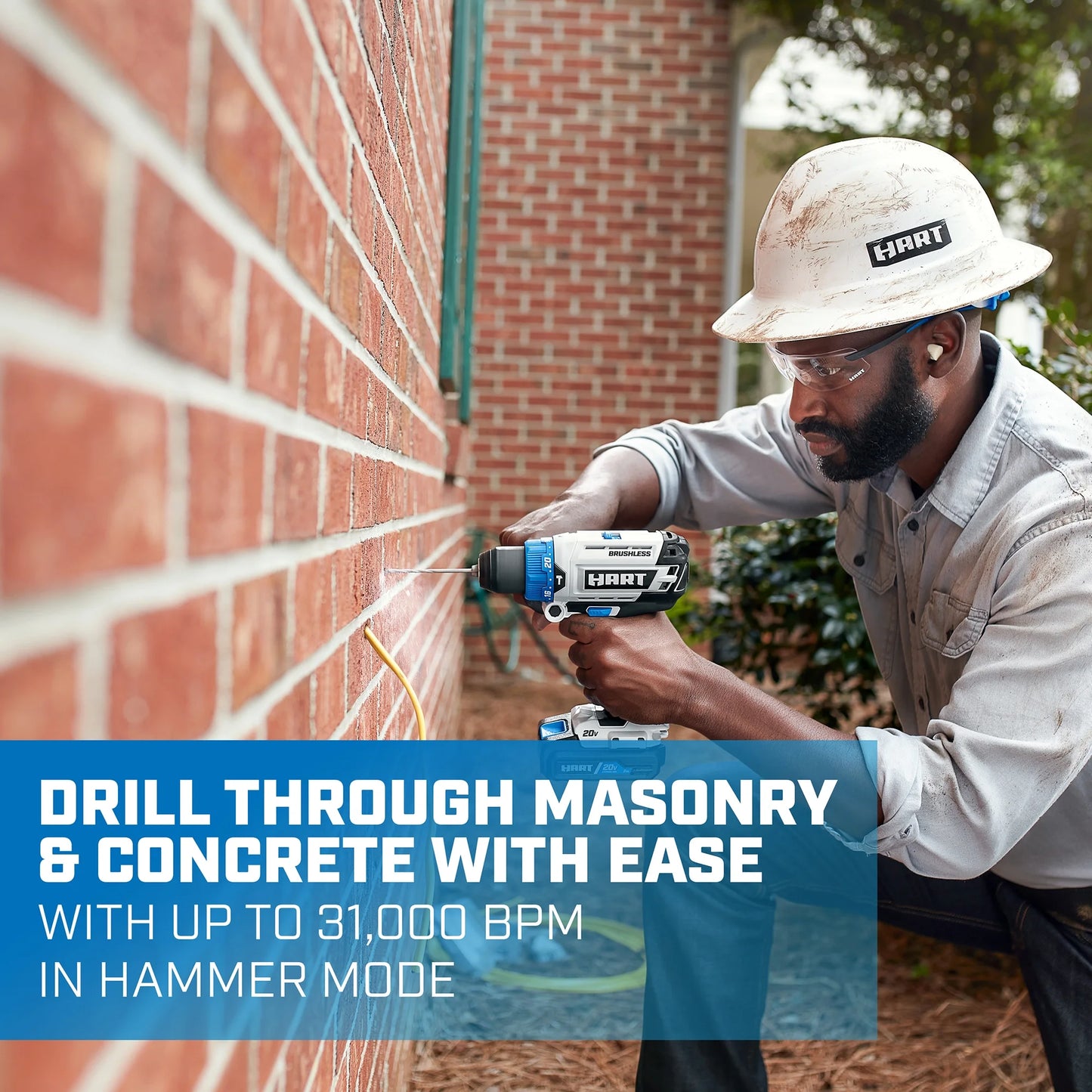 HART 20-Volt Brushless 1/2" Hammer Drill Kit