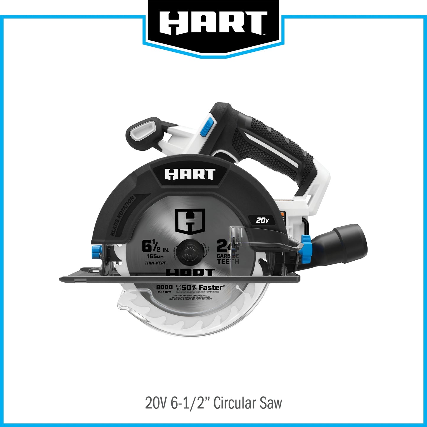 HART 20-Volt 6-1/2-inch Battery-Powered Circular Saw (Battery Not Included)