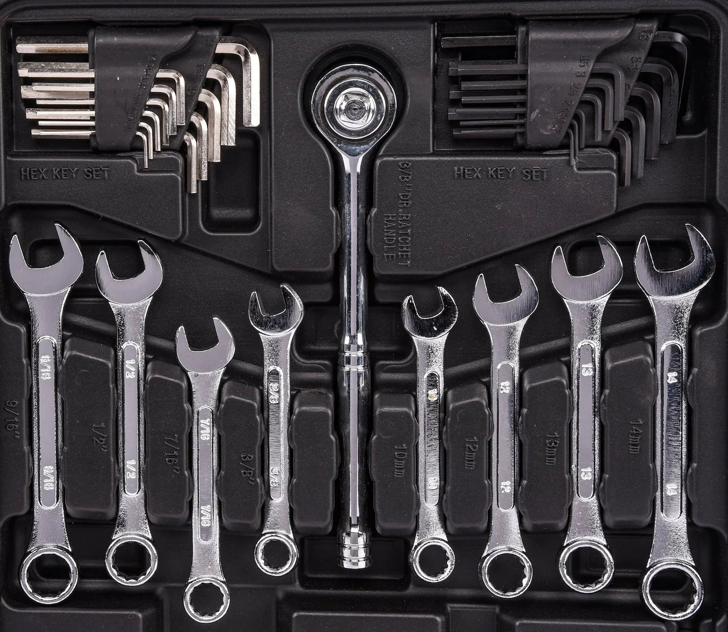 JEGS,12.50 x 24.00 x 3.80" LED Tool Set, 200 Piece