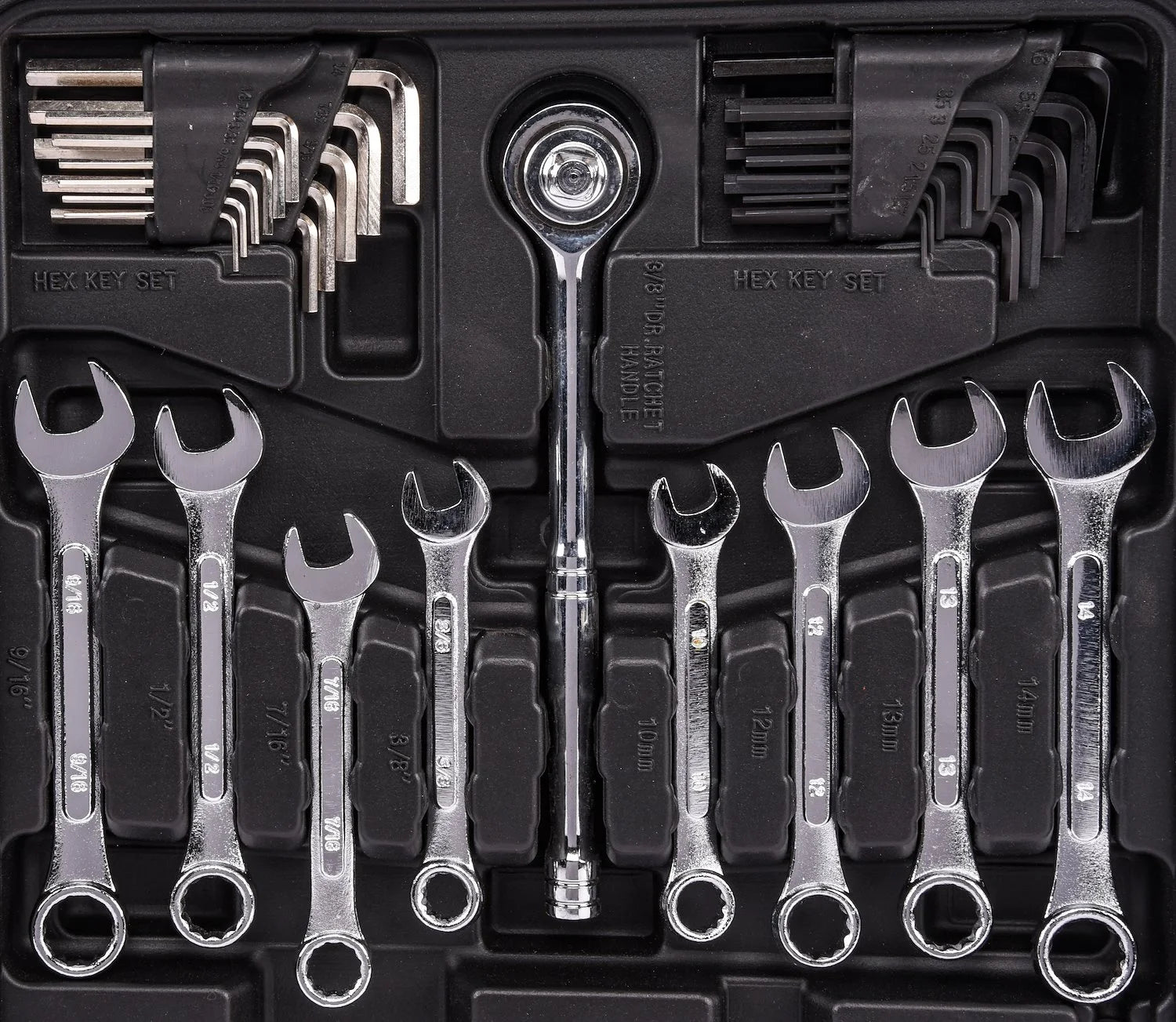 JEGS,12.50 x 24.00 x 3.80" LED Tool Set, 200 Piece
