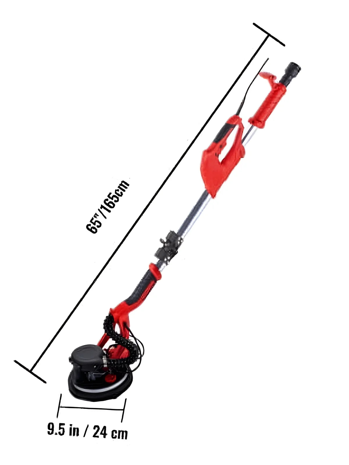 BENTISM Drywall Sander 850W, Electric Drywall Sander, Variable Speed 800-1750 RPM, Foldable Sheetrock Sander, with Telescope Handle, Electric Sander, with LED Strip Light and Vacuum Bag, Wall Sander
