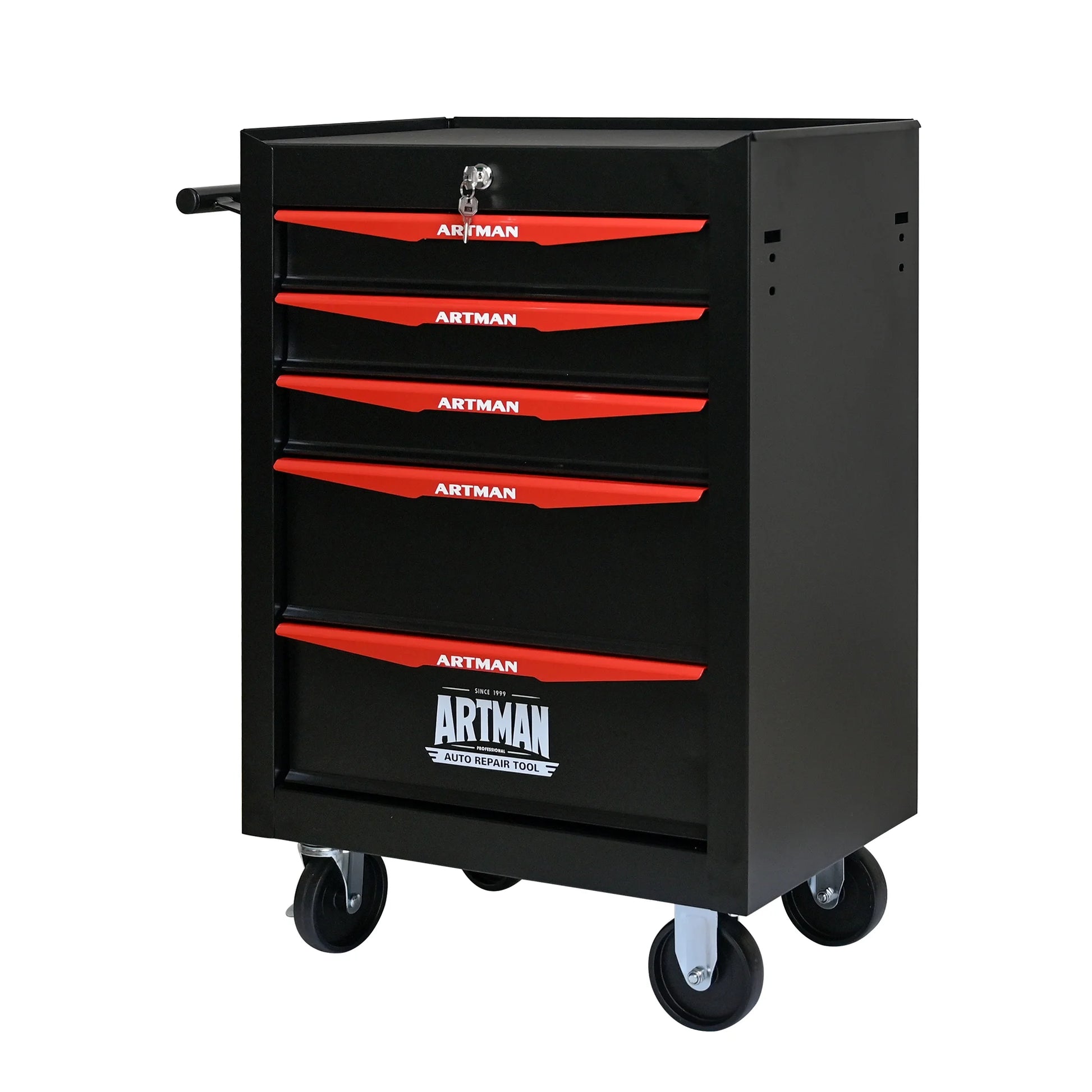 ARTMAN 20" 5-Drawer Rolling Metal Tool Chest Cabinet,Steel Tool Storage Box Organizer for Garage Workshop Warehouse