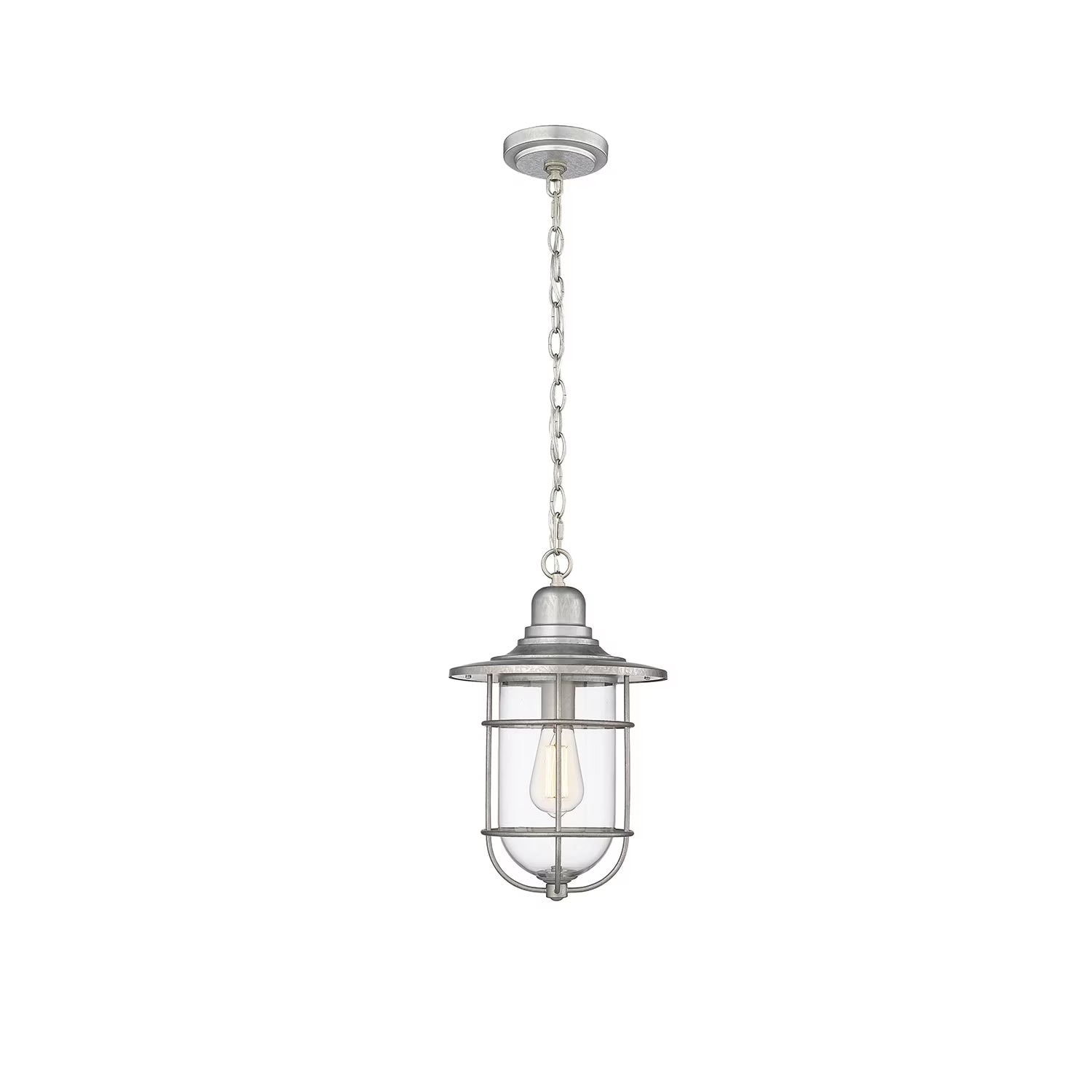 Millennium Lighting 1 Light Outdoor Hanging Lantern in Galvanized