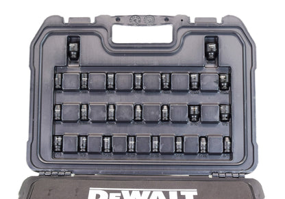 DEWALT DWMT19251, 1/4" Drive Metric and SAE Impact Socket Set, Black Oxide Finish, 48 Piece