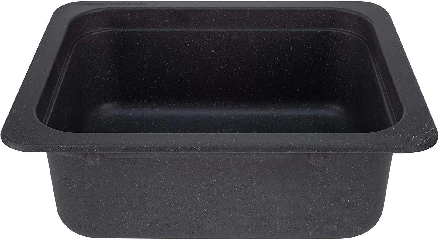 RecPro RV Kitchen or Bathroom Bar Sink | 15" X 13" | White or Black Granite | Single Plumbing Hole | Made in USA (Black Granite)