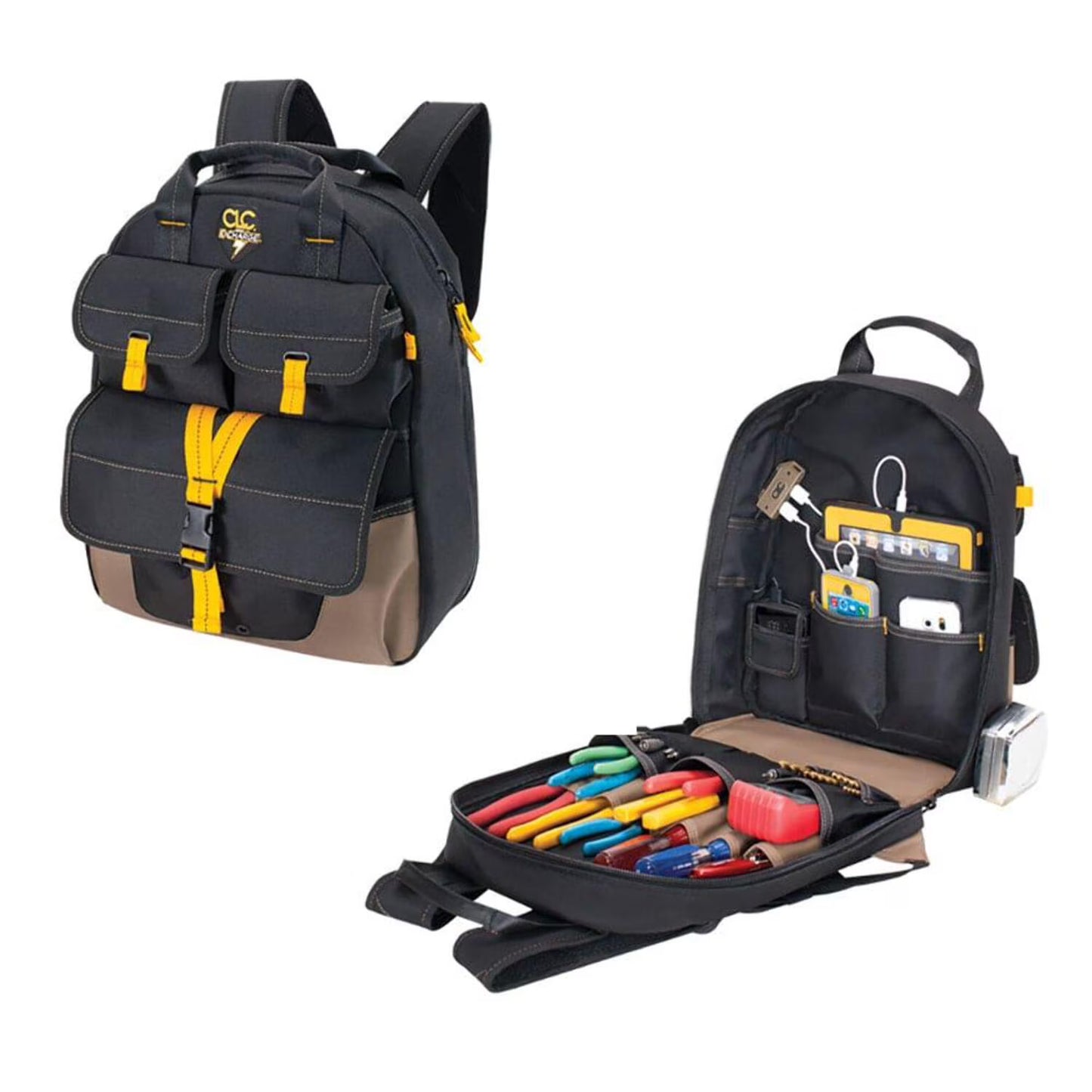 Custom Leather Craft E-Charge Tool Bags, Gray, 4" x 14" x 15"