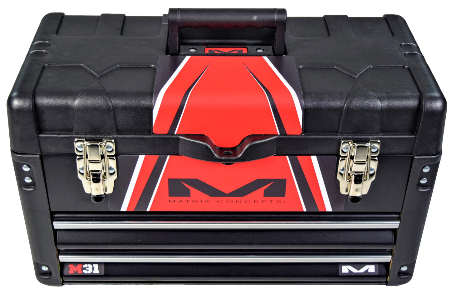 Matrix Concepts M31 Worx 2 Drawer Portable Tool Box (Black/Red) M31-402
