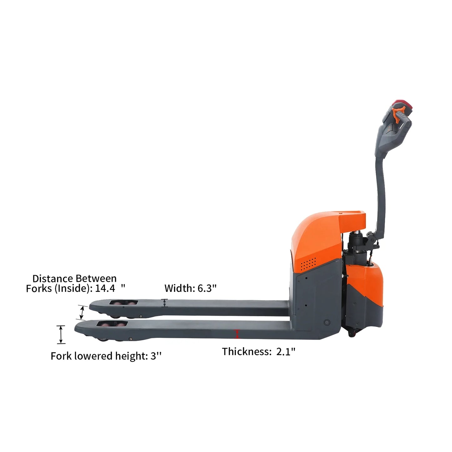 Tory Carrier 3300lbs Fully Powered Electric Pallet Truck Jack GEL Battery W/48"X27" Fork