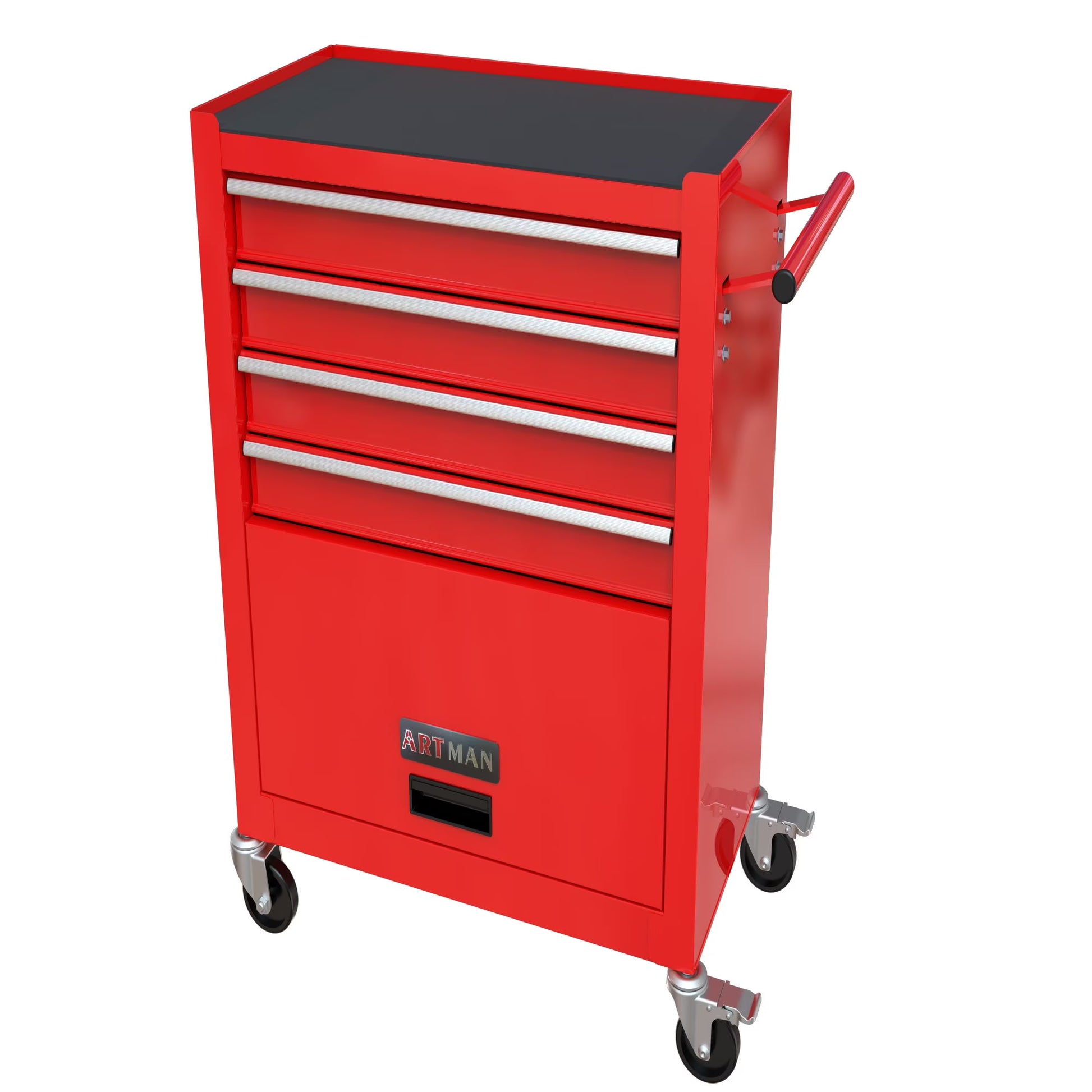 Roromall Rolling Tool Chest Removable Metal Tool Cart Storage Cabinet Tool Set with 4 Wheels Drawers and Tools