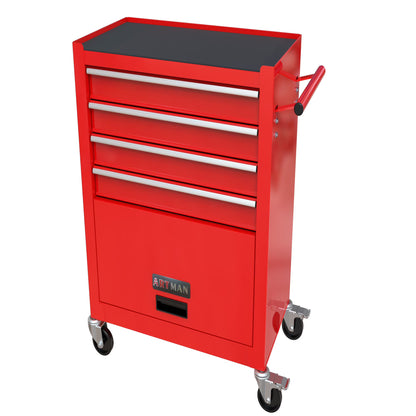 Roromall Rolling Tool Chest Removable Metal Tool Cart Storage Cabinet Tool Set with 4 Wheels Drawers and Tools