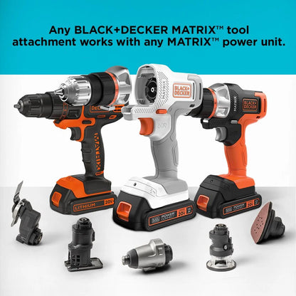 BLACK+DECKER 20V Cordless Drill, Power Tool Set, 1.5Ah, 6 Piece Set, Battery Included