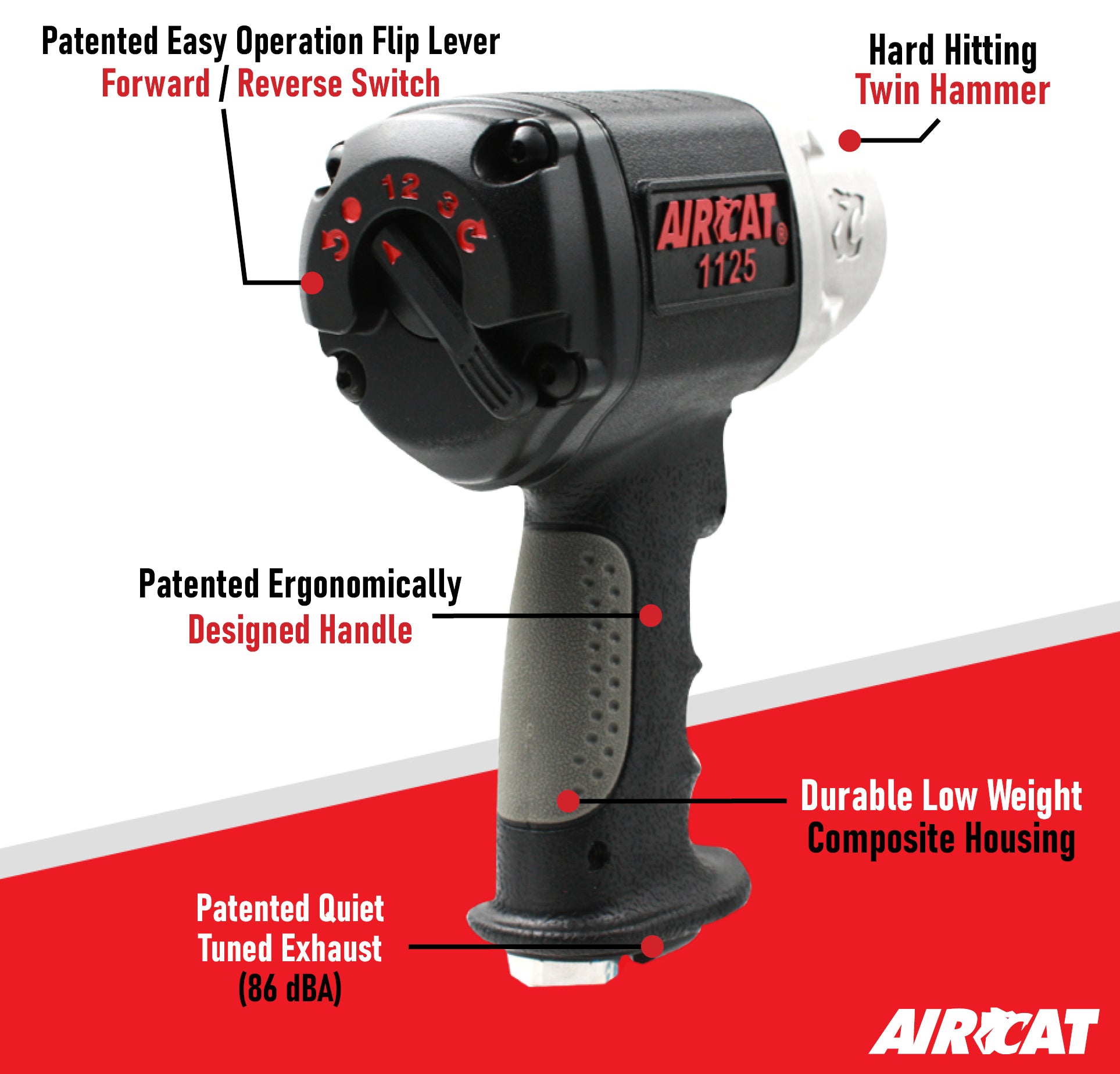 AirCat 1/2" Full Power Low Weight Magnesium Impact