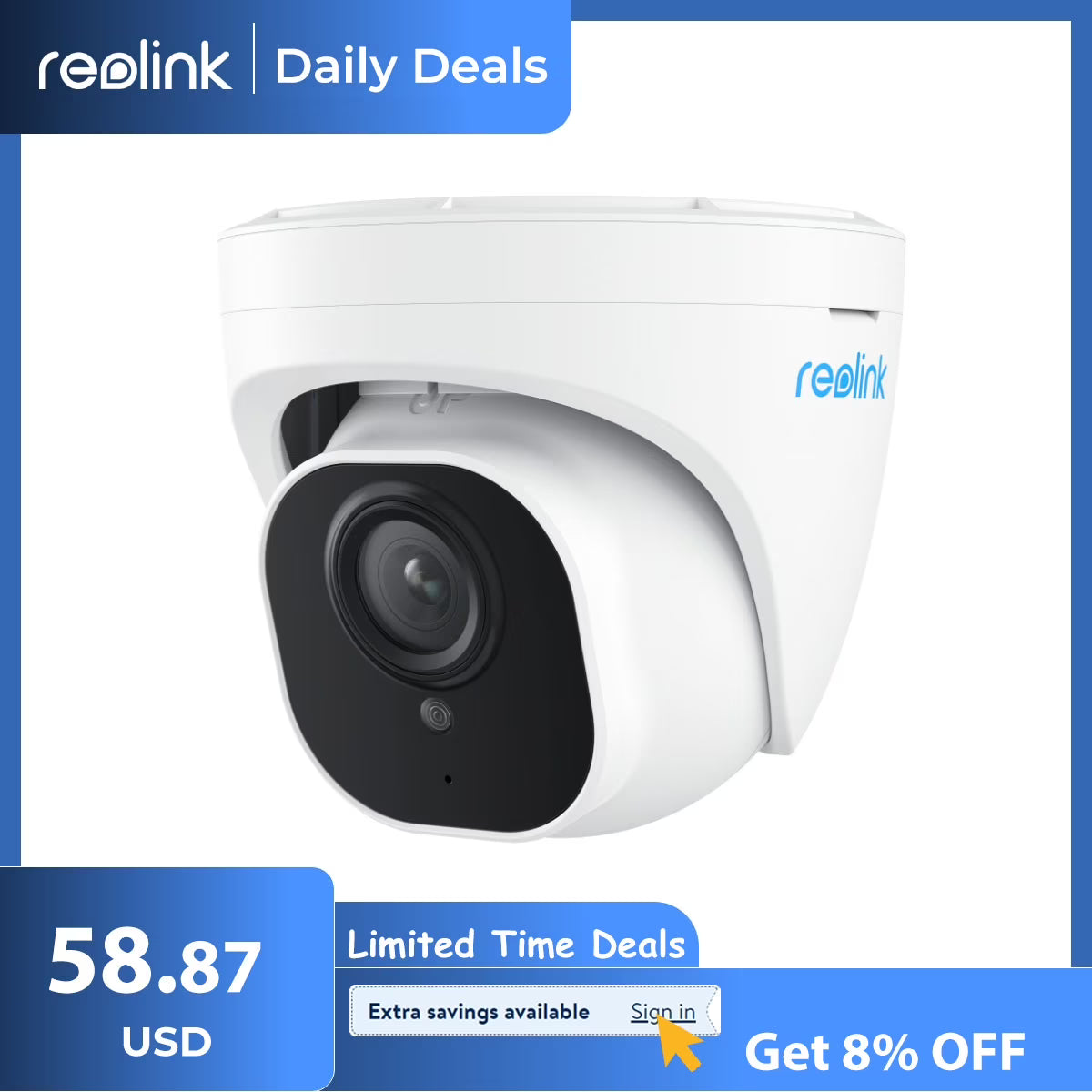 Reolink 4K Security Camera Outdoor System, Surveillance IP PoE Camera with Human/Vehicle Detection, 100Ft 8MP IR Night Vision, Work with Smart Home, Time lapse, Up to 256GB SD Card, RLC-810A