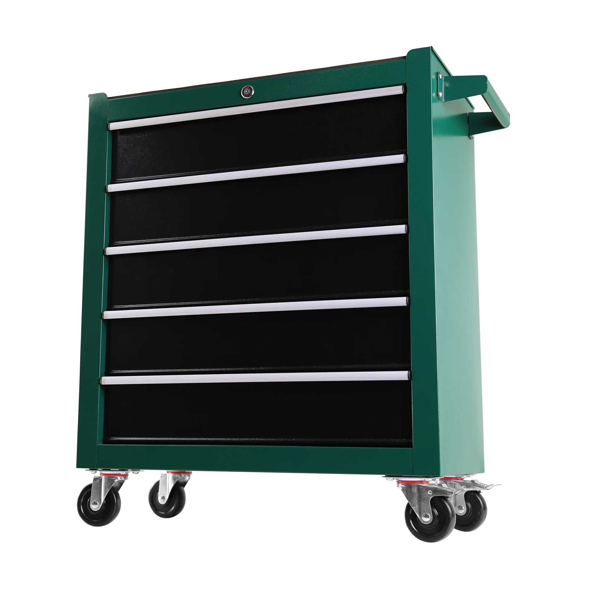 5-Drawers Rolling Tool Chest,Tool Chest with Link Buckle And Can Be Combined To Large Cabinet Set,Tool Cabinet On Wheels with Keyed Locking System And Drawer Liners,for Warehouse,Garage