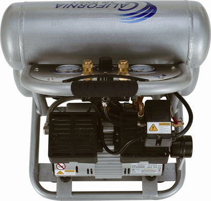 California Air Tools 4610S Ultra Quiet & Oil-Free 1.0 Hp, 4.6 Gal. Steel Twin Tank Air Compressor