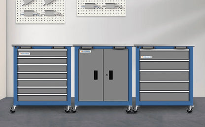 LARBANKE 5 Drawer Rolling Tool Chest, Metal Tool Cabinet with Wheels, Drawers with Padding, Can Be Combined