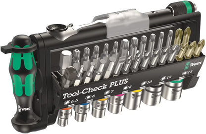 Wera Tools Tool-Check Plus Tool Set With Bitholding Screwdriver, 39 Pieces