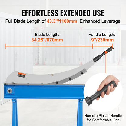 BENTISM 32" Manual Hand Plate Shear Machine Benchtop Cutter Metal Sheet Processing