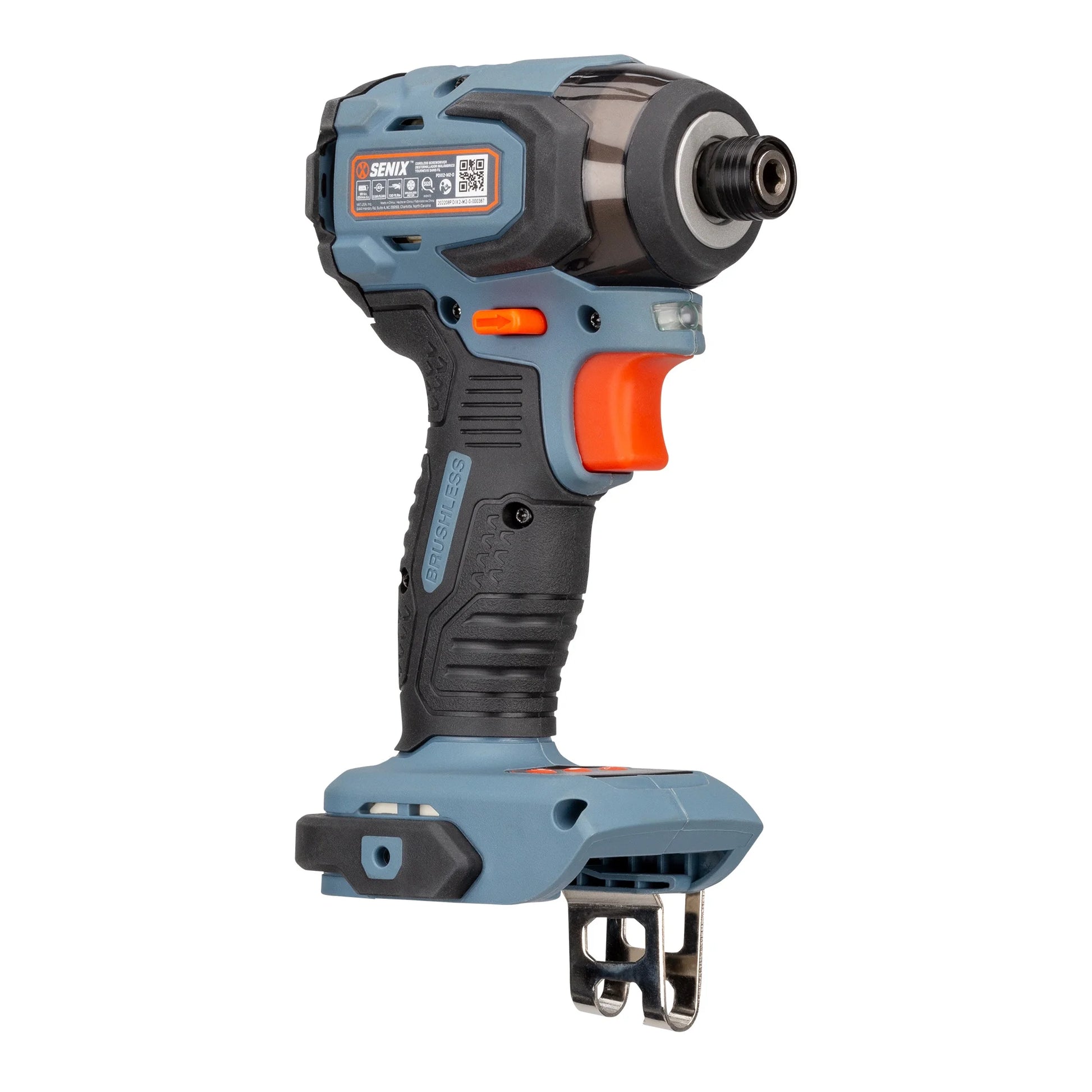 SENIX 20 Volt Max* 1/4-Inch Impact Driver, Brushless Motor, 130 Foot-Pound of Max Torque, 3000 RPM (Battery, Charger and Soft Bag Included) PDIX2-M2