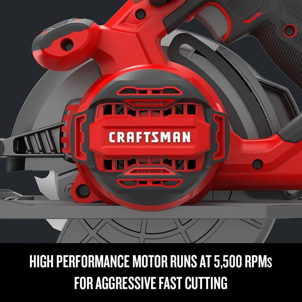 Craftsman 15A 7.25 in Corded Lightweight Circular Saw, 5500 RPM