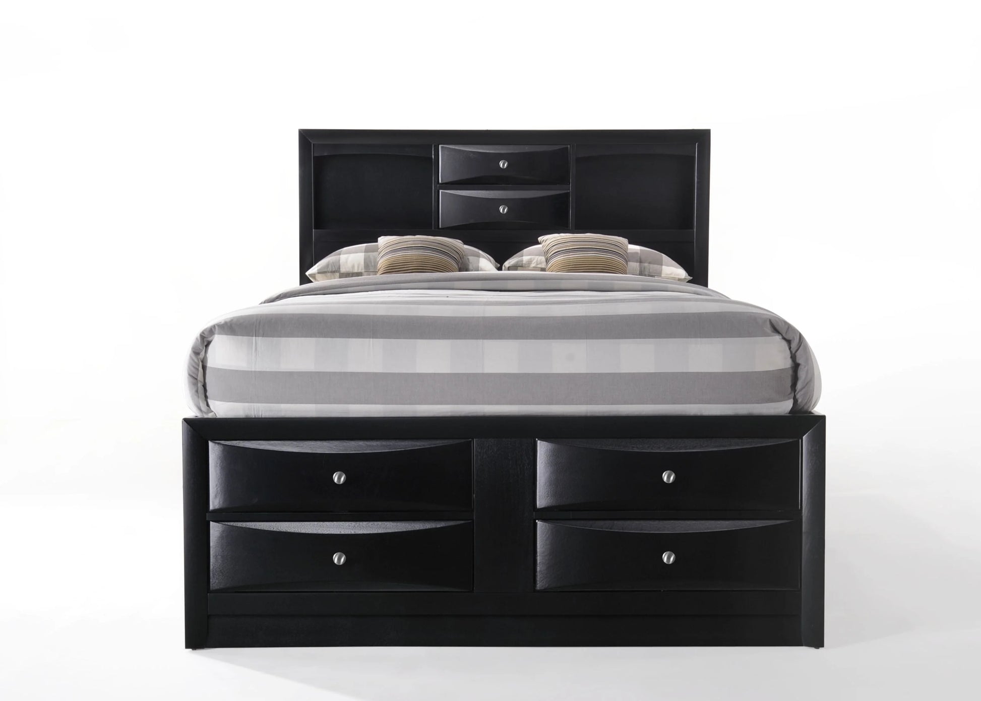 Acme Furniture Ireland Full Bed with Storage in Black Rubberwood, Multiple Sizes