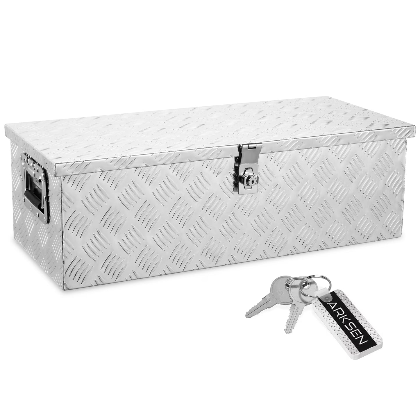 ARKSEN 33" Trailer Truck Pickup Aluminum Tongue Storage Tool Box, Silver