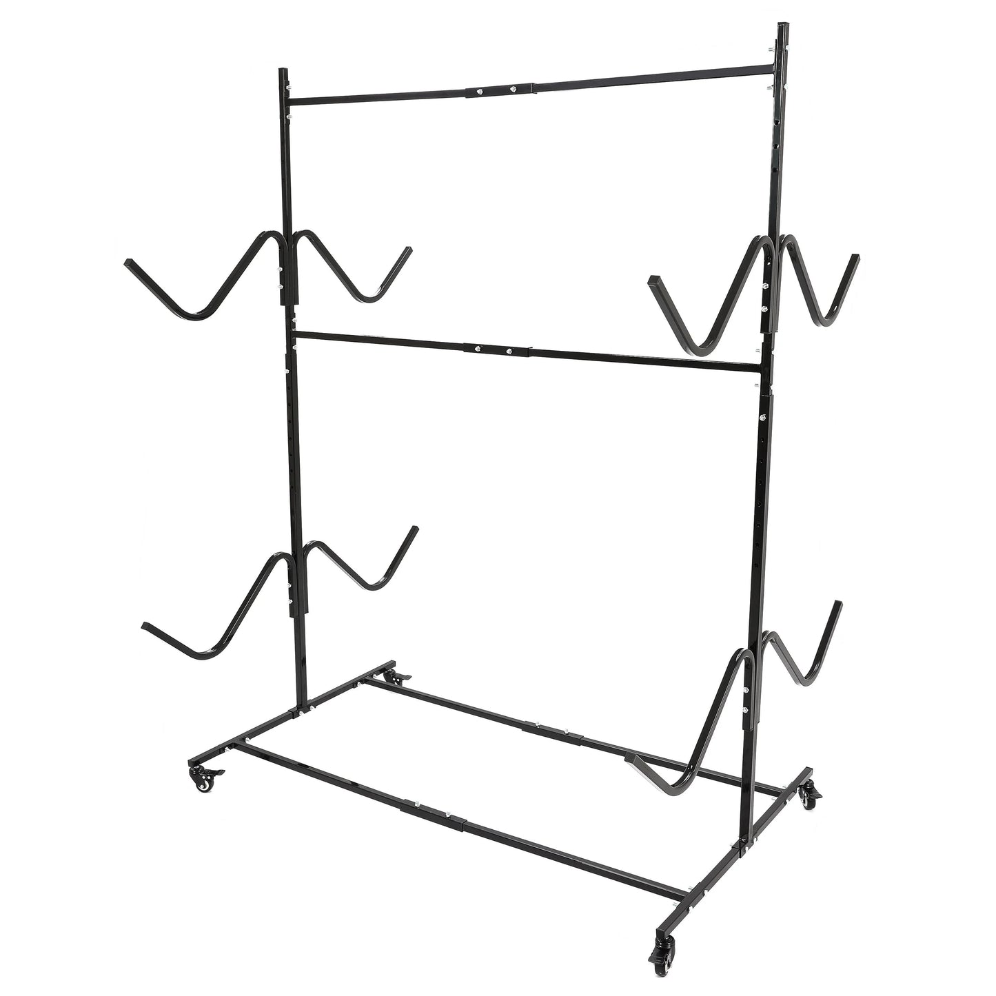 Kojem Freestanding Kayak Storage Rack Stand for 4 Kayak, SUP, Canoe, Paddle Board, Boat, Surfboard for Indoor, Outdoor, Garage, Shed, Dock w/Wheels